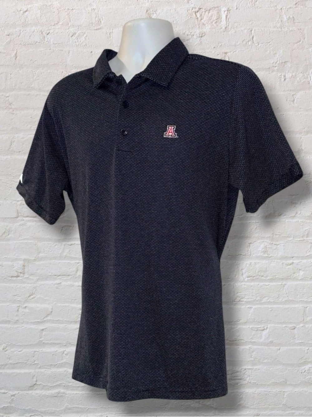 Antigua U of A Arizona Wildcats Polo Shirt XL Gray Navy Blue Golf